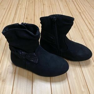 Black boots for a little girl